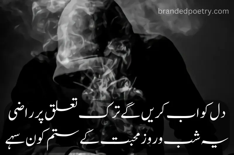 2 line copy paste poetry about attuitude boy smoking in urdu