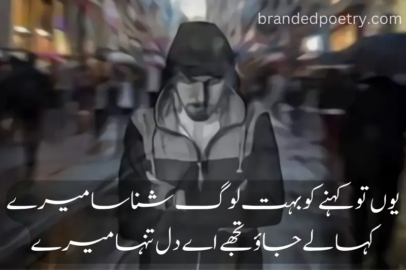 2 line poetry in urdu about sad alone man