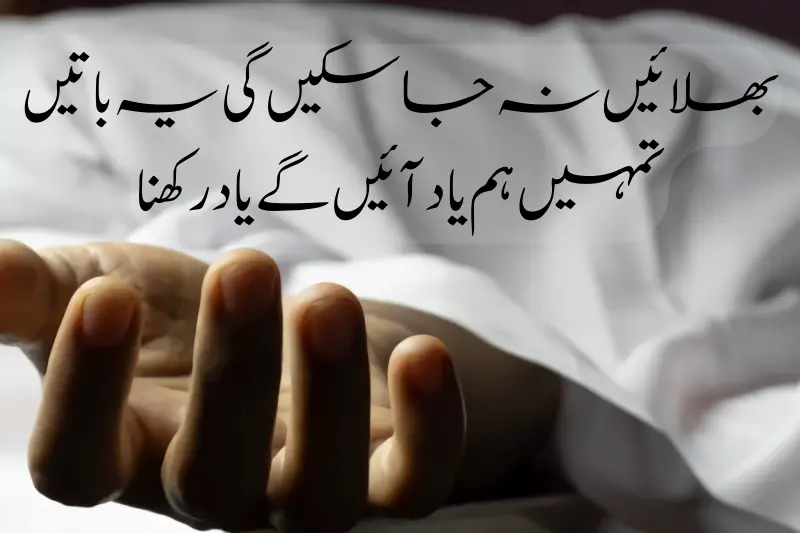 2 line sad death poetry in urdu