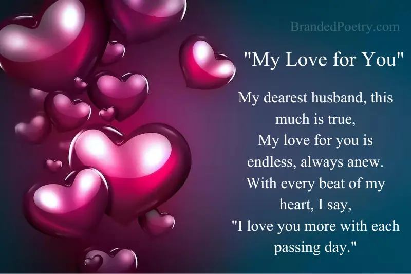 I love you poem for husband