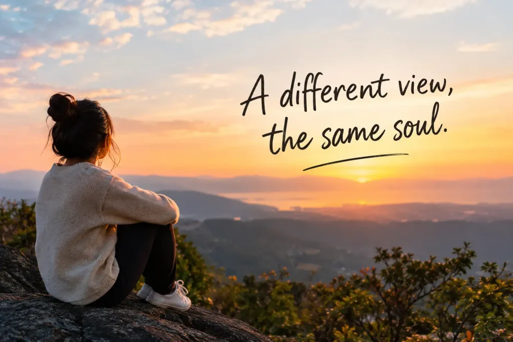 a different view, the same soul