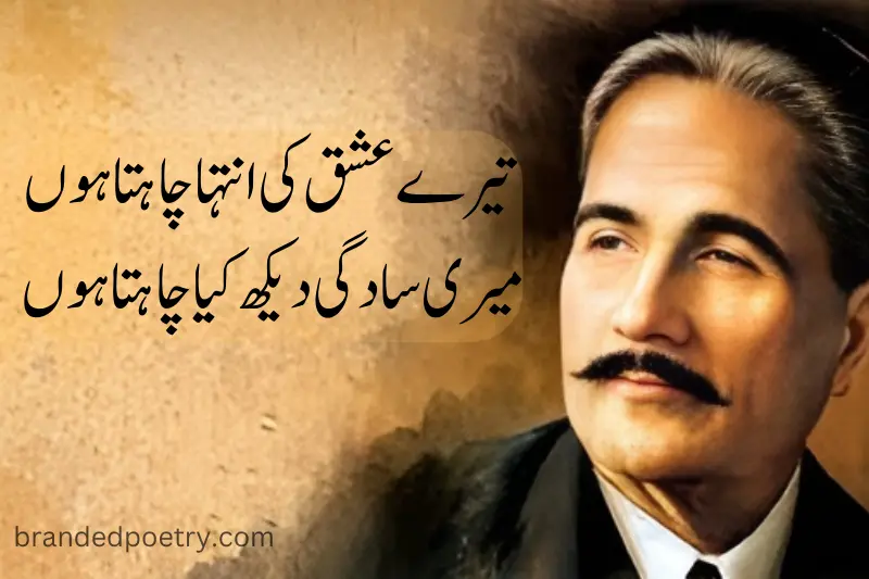 allama iqbal urdu poetry about love