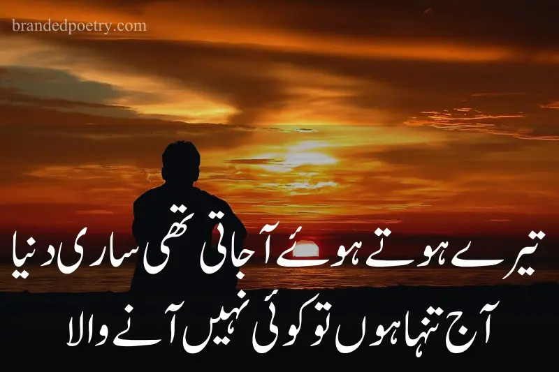alone boy sad sunset tanhai poetry in urdu