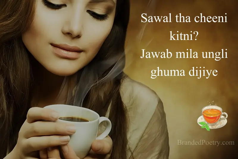 beautiful girl chai poetry in roman english