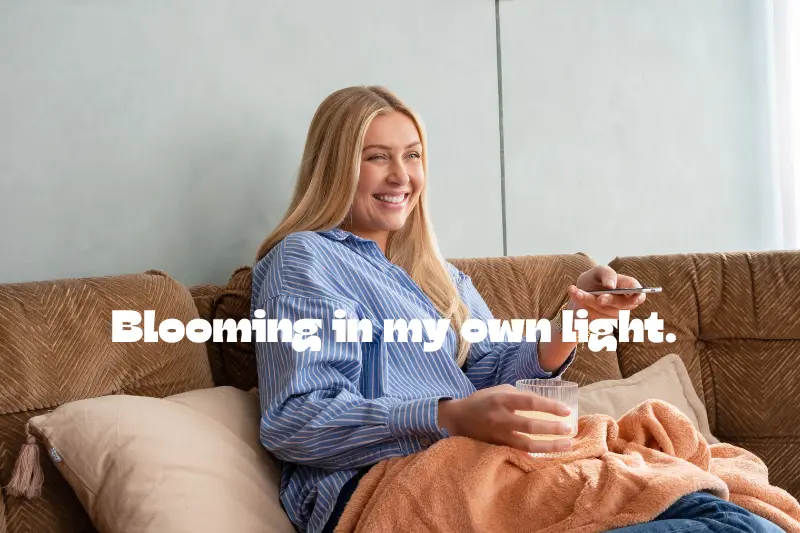 blooming in my own light