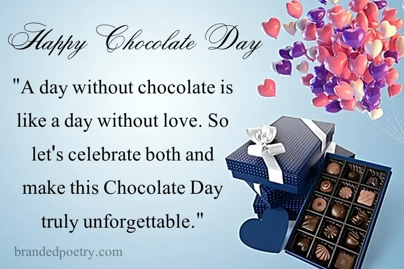 chocolate day quotes for love in english