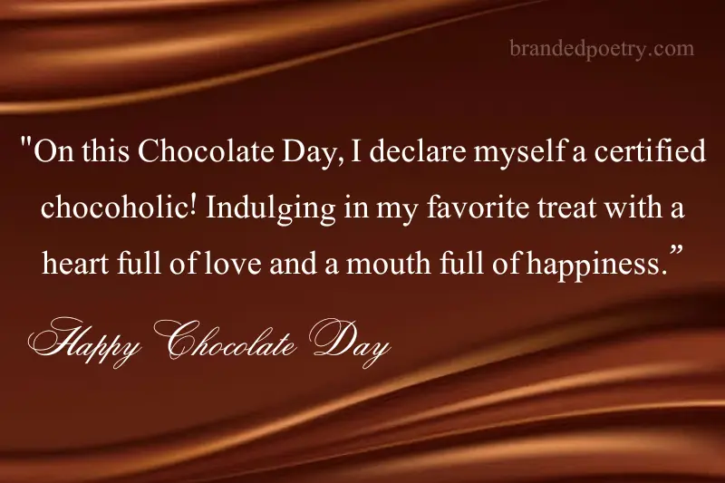 chocolate day status in english