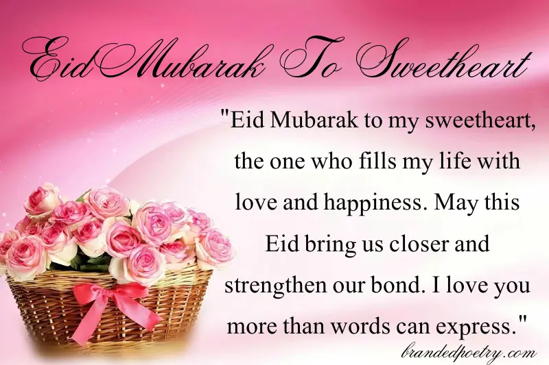 eid mubarak to my sweetheart