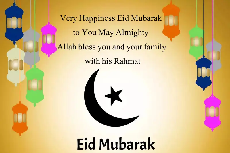 eid mubarak wish for family in english