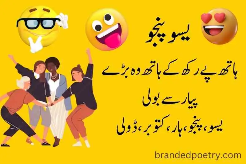 funny poetry in urdu about funny friends playing