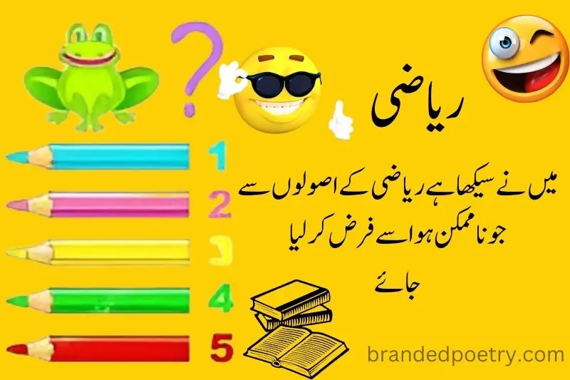 funny poetry in urdu about math subject