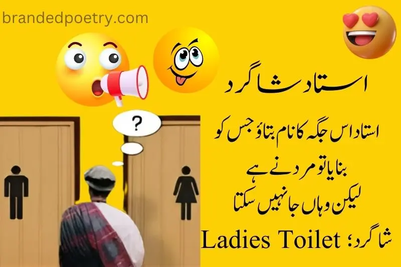 funny teacher ladies gents toilet confusion poetry in urdu