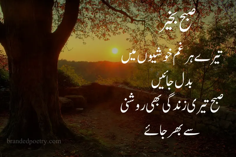 good morning poetry status in urdu