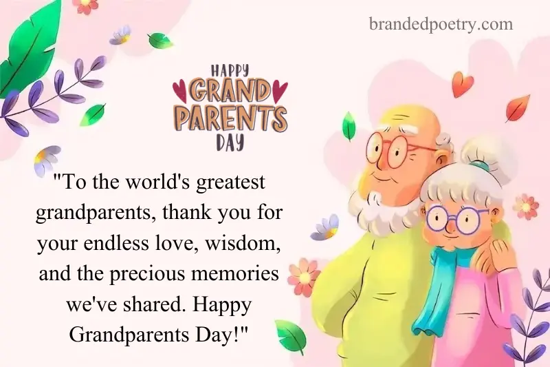 happy grandparents day wishing card in english