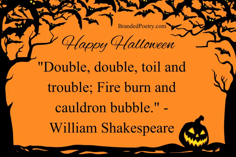 happy halloween quote card