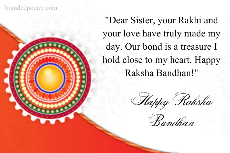 happy raksha bandhan replay to sister