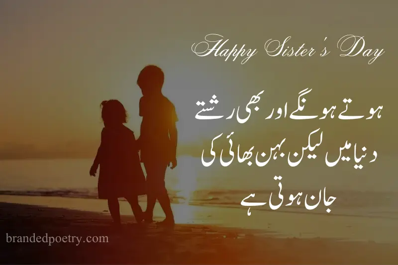 happy sister day quote in urdu