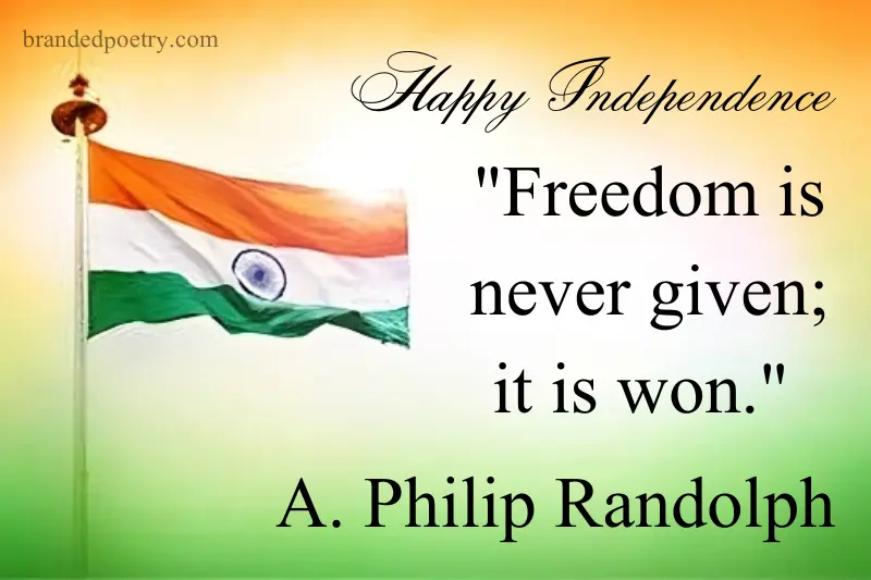 india independence day quote in english