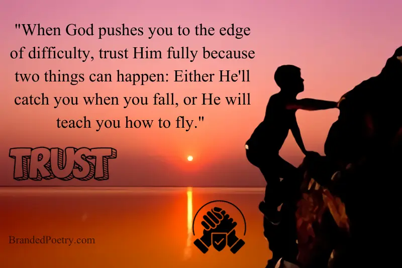 inspirational trust quote on God