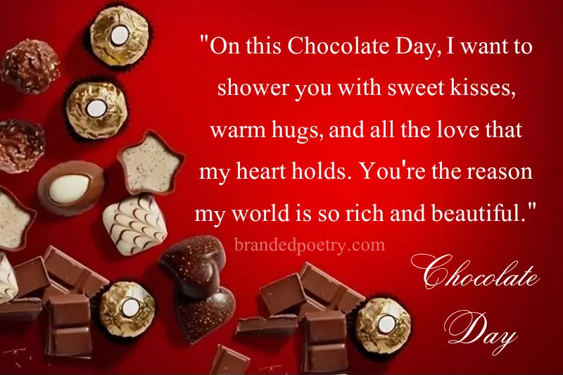 love romantic chocolate day wish in english