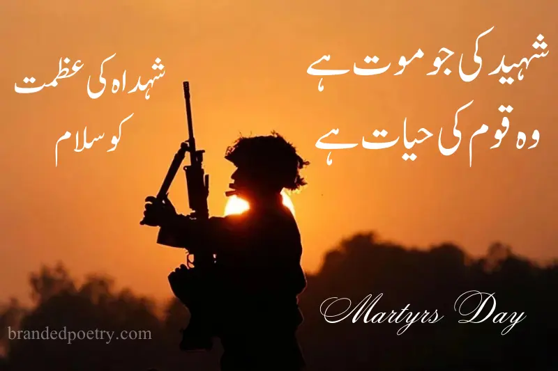 martys solider sacrification quotes in urdu