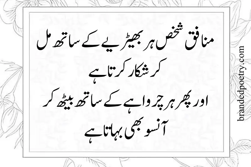 munafiq quotes in urdu