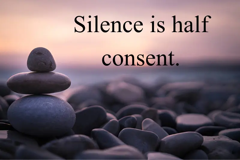 one line english poetry about silence