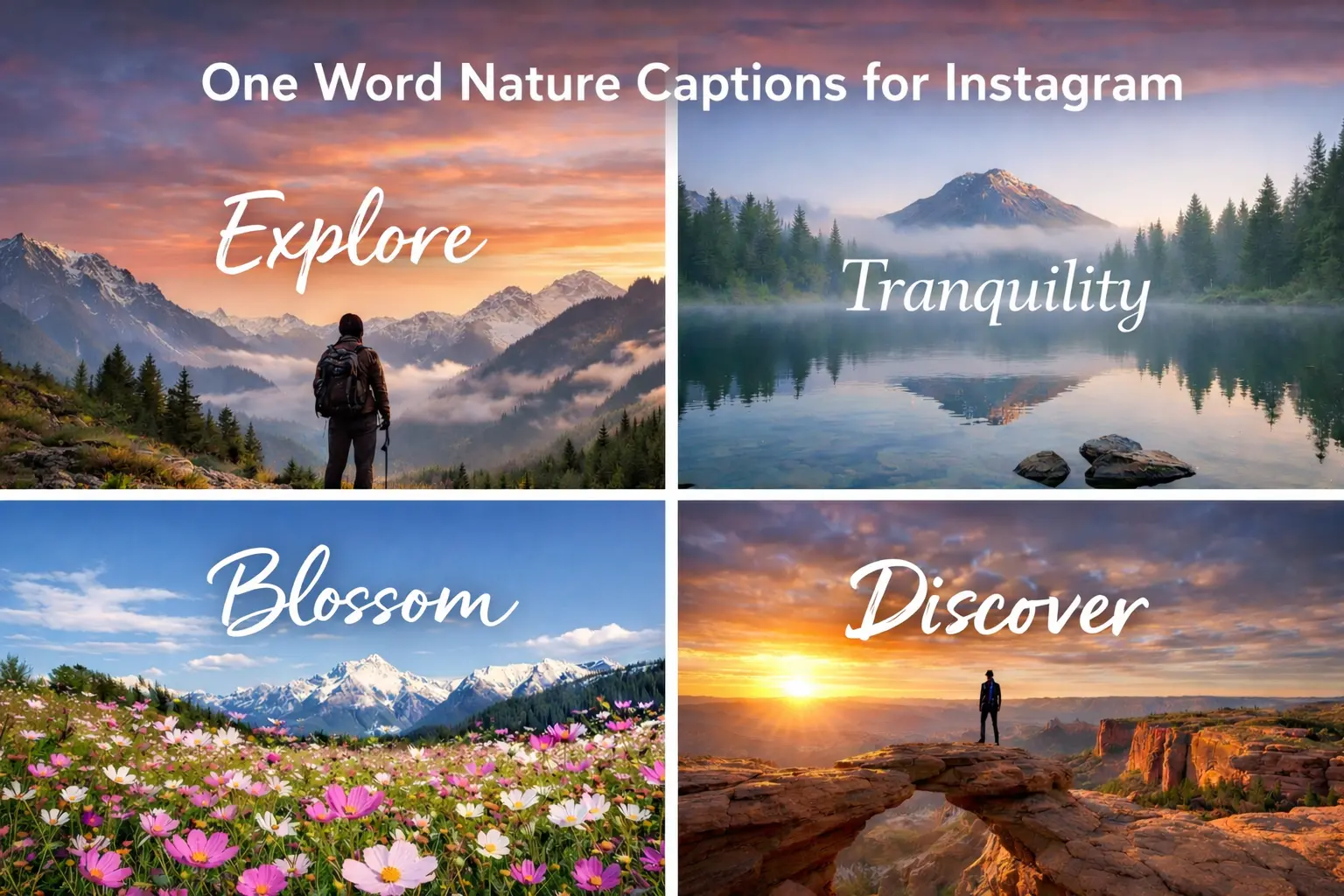 one word nature captions for instagram