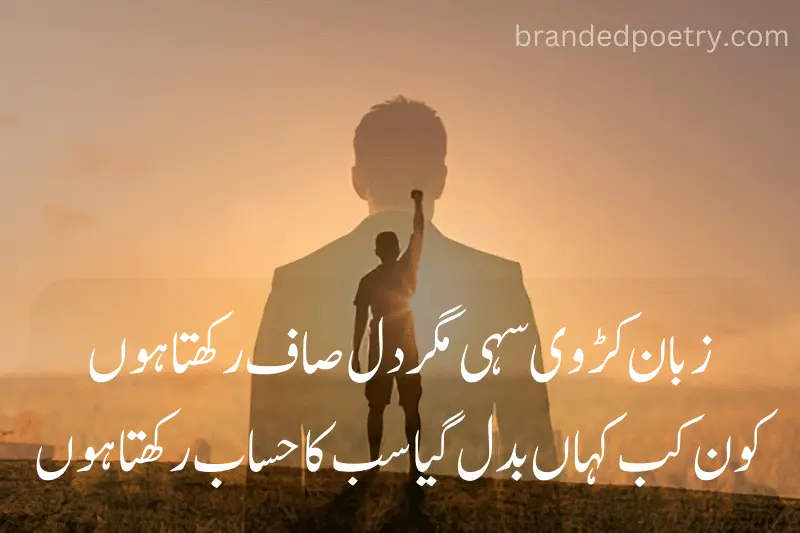 poetry about sucess attitude in urdu
