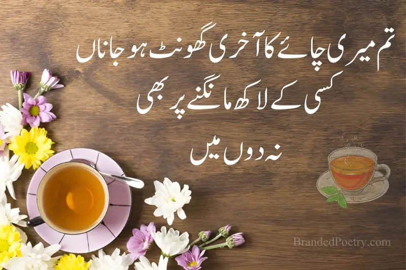 poetry about tea in urdu two lines