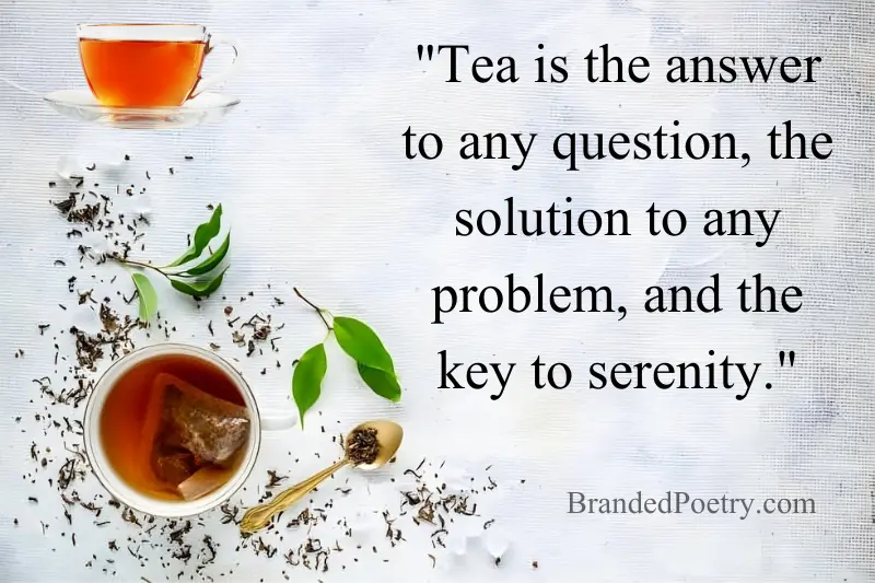 quote for tea lover in english