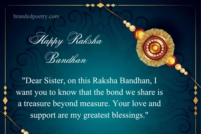 rakshabandhan quote for sister in english