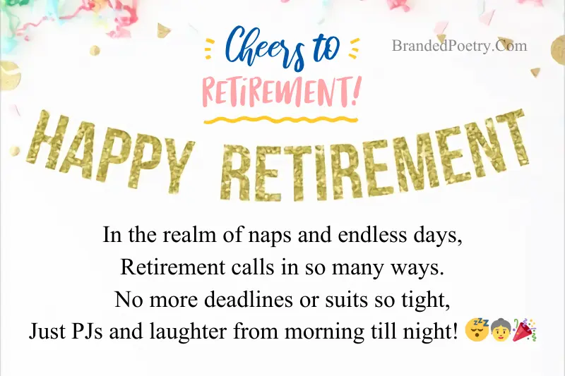 retirement funny poems in english
