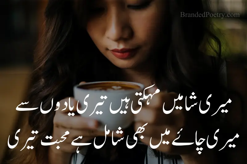 romantic girl chai quote in urdu