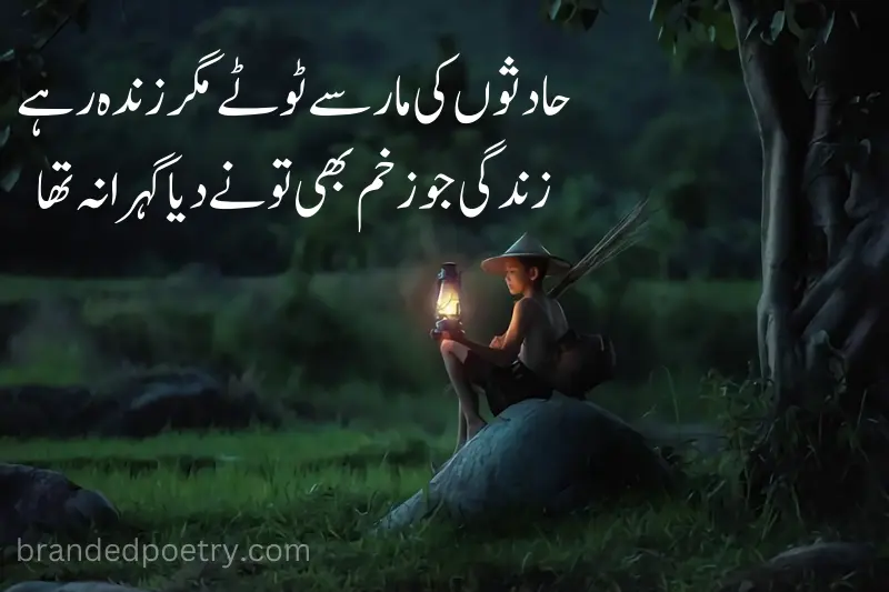 sad life poetry about sad boy in urdu