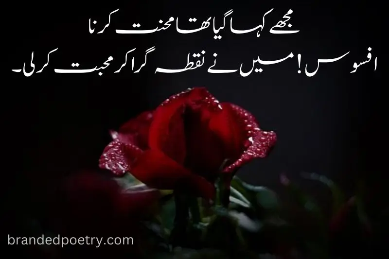 sad urdu poetry about love