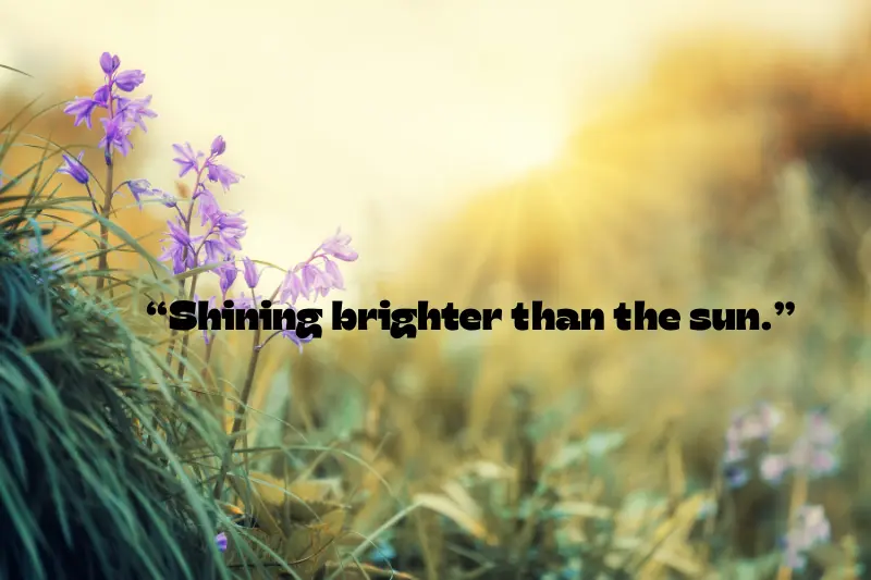 shining brighter than the sun