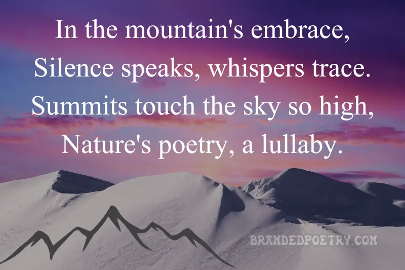 short poems about mountains