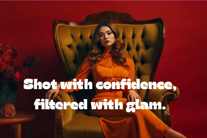 shot with confidence, filtered with glam