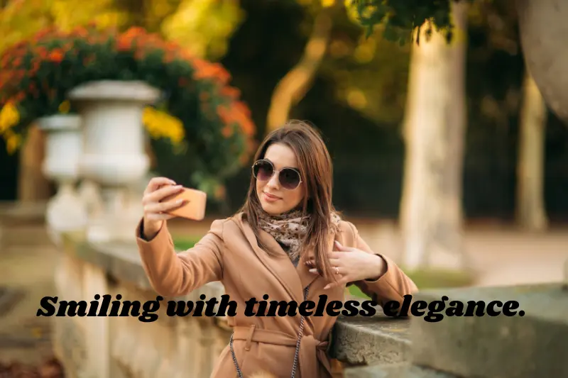 smiling with timeless elegance