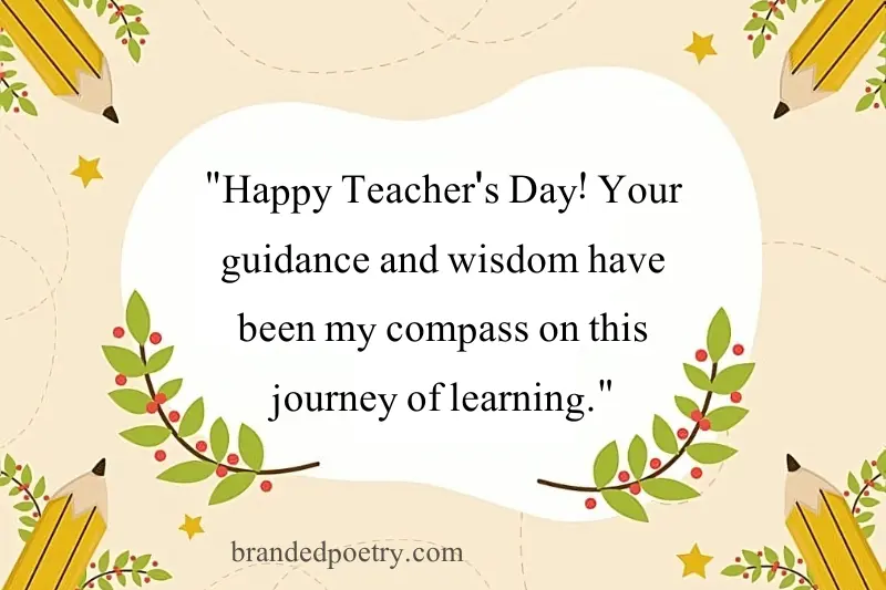 teachers day short message in english