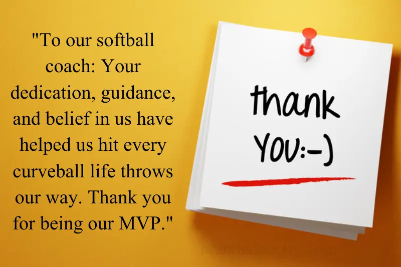 thank you quotes for softball coaches