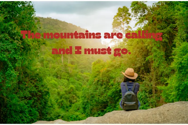 the mountains are calling and I must go