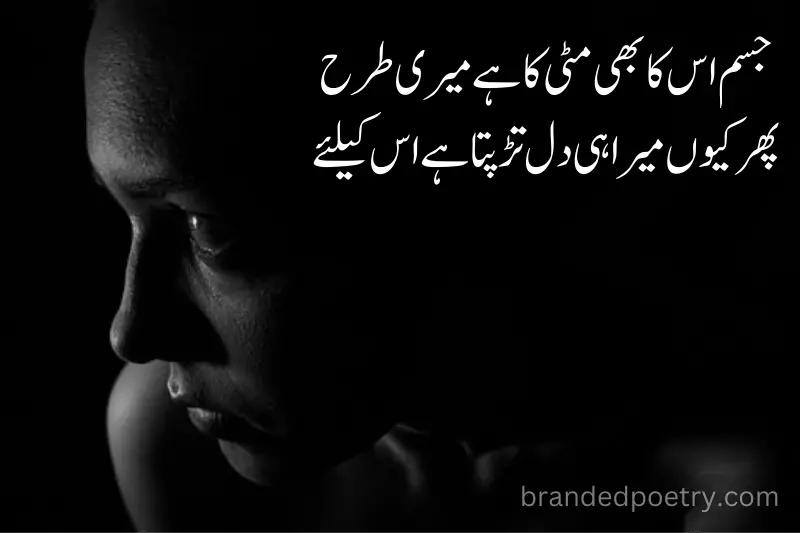 two line poetry about sad girl in urdu