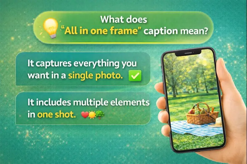 what does all in one frame caption mean